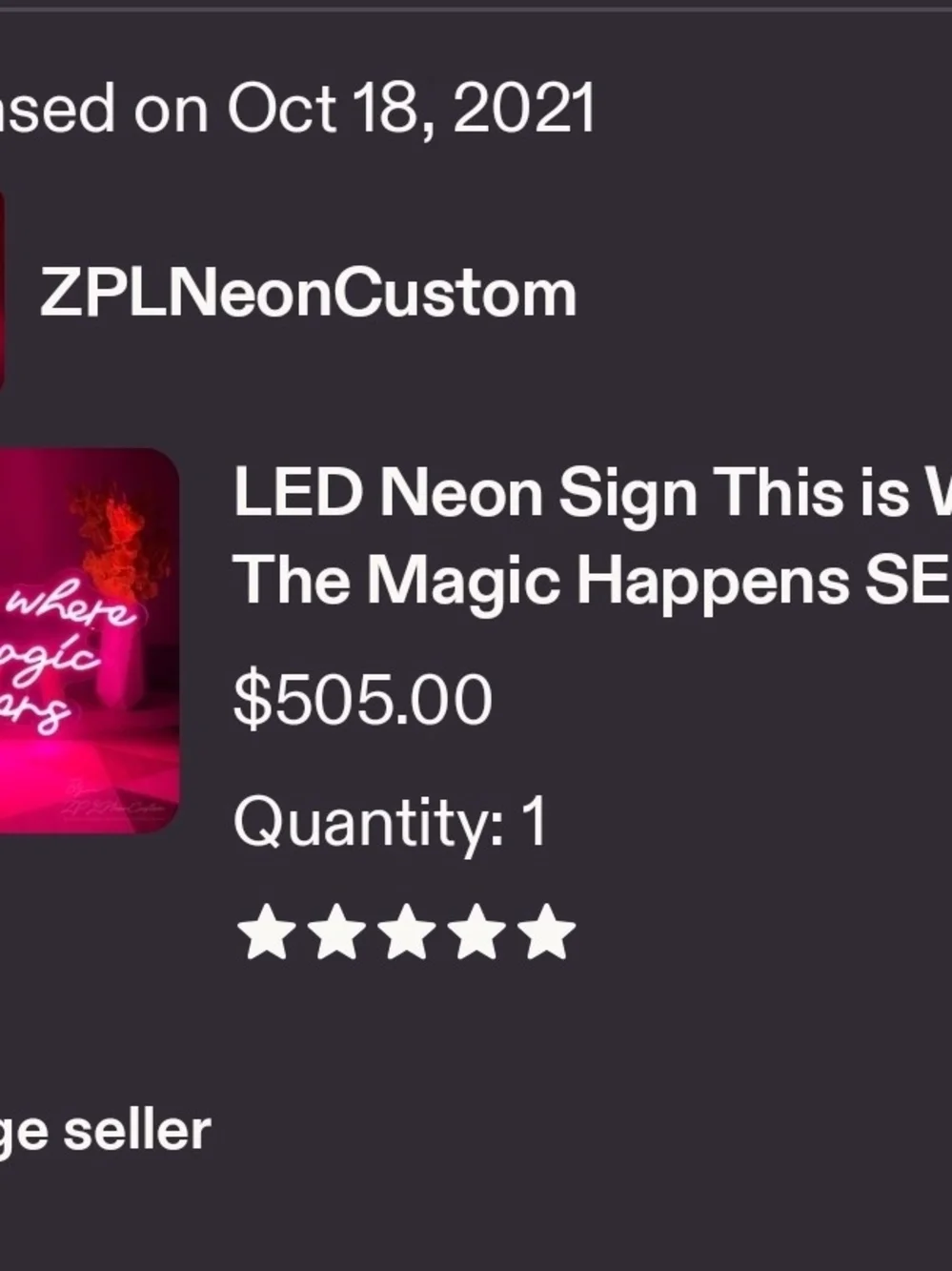 Pink Neon Script Sign - This Is Where The Magic Happens